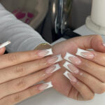 White French Tip with Design That Looks Effortlessly Chic