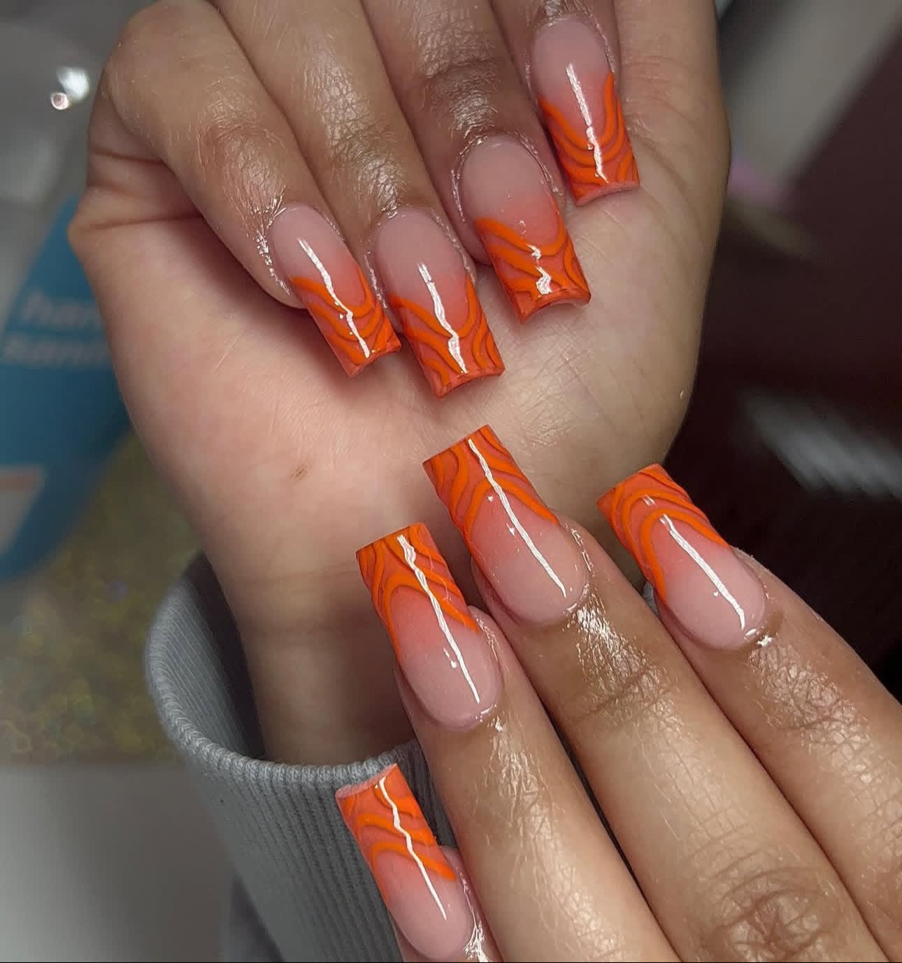 You are currently viewing Cute and Spicy Orange French Tip Acrylic Nails You’ll Love