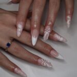 Ombré Bow Almond Nails That Are Too Cute to Ignore