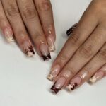 Brown French Tip Nails That Are Perfect for Sweater Weather